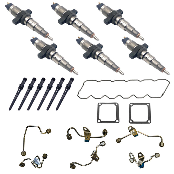 5.9L Cummins Fuel Injectors Kit New Bosch 0445120238-KIT1 Dodge Ram 2004-2005 2500/3500 "325HP" Motor