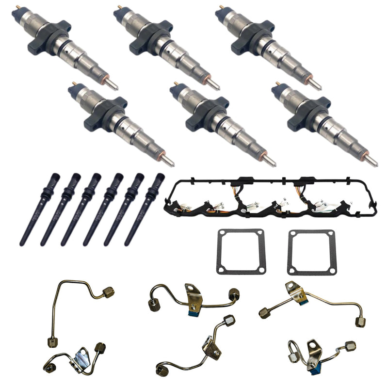 5.9L Cummins Performance Fuel Injectors Kit 0986435505RX-KIT2-30% Over Stock 90HP Dodge Ram 2006-2007 2500/3500 "325HP" Motor Cummins 5263316 & Mopar R5135790AF