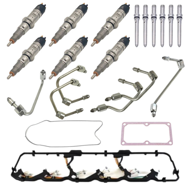 6.7L Cummins Performance Fuel Injectors Kit Reman Bosch 0986435518-KIT-40% Over Stock 120HP Dodge Ram 2007-2012 2500/3500 Without DEF. Mopar R8069384AA & Cummins 5253220