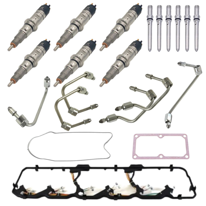 6.7L Cummins Performance Fuel Injectors Kit Reman Bosch 0986435518-KIT-25% Over Stock 90HP Dodge Ram 2007-2012 2500/3500 Without DEF. Mopar R8069384AA & Cummins 5253220